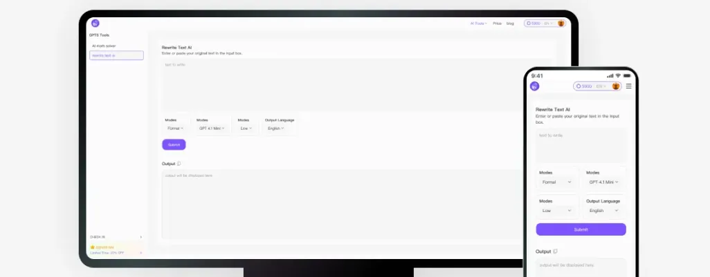 AI Rewrite Text